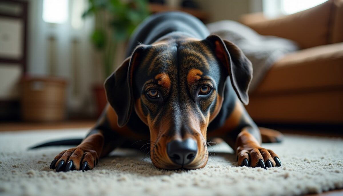 Chien à la queue basse et malade : reconnaître les signes et savoir comment agir